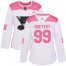 Adidas St. Louis Blues #99 Wayne Gretzky White/Pink Authentic Fashion Womens Stitched NHL Jersey