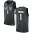 Mens Nike Brooklyn Nets #1 DAngelo Russell Gray NBA Swingman Statement Edition Jersey
