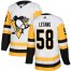 Adidas Pittsburgh Penguins #58 Kris Letang White Road Authentic Stitched Youth NHL Jersey