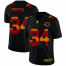 Chicago Chicago Bears #34 Walter Payton Mens Black Nike Red Orange Stripe Vapor Limited NFL Jersey