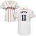 Houston Astros #11 Evan Gattis White Home Womens Stitched MLB Jersey