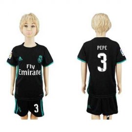 Real Madrid #3 Pepe Away Kid Soccer Club Jersey