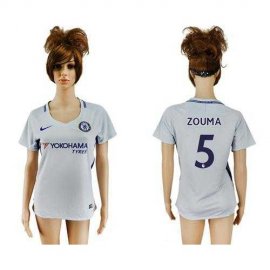 Womens Chelsea #5 Zouma Away Soccer Club Jersey