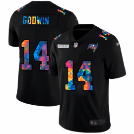 Tampa Bay Buccaneers #14 Chris Godwin Mens Nike Multi-Color Black 2020 NFL Crucial Catch Vapor Untouchable Limited Jersey