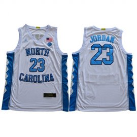 North Carolina #23 Michael Jordan White Stitched College Jersey