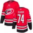 Adidas Carolina Hurricanes #74 Jaccob Slavin Red Home Authentic Stitched NHL Jersey