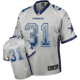 Nike Dallas Cowboys #31 Byron Jones Grey Mens Stitched NFL Elite Drift Fashion Jersey