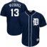 Detroit Tigers #13 Omar Vizquel Navy Blue Cool Base Stitched Youth MLB Jersey