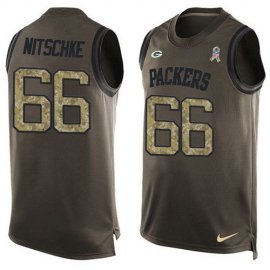 Nike Green Bay Packers #66 Ray Nitschke Green Mens Stitched NFL Limited Salute To Service Tank Top Jersey
