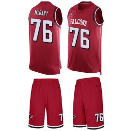 Nike Atlanta Falcons #76 Kaleb McGary Red Team Color Mens Stitched NFL Limited Tank Top Suit Jersey