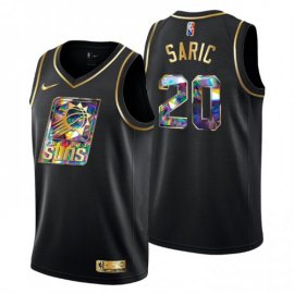 Phoenix Phoenix Suns #20 Dario Saric Mens Golden Edition Diamond Logo 2021/22 Swingman Jersey – Black Mens