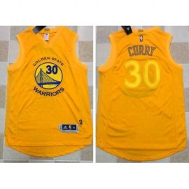 Golden State Warriors #30 Stephen Curry Gold AU 2017 New Stitched NBA Jersey