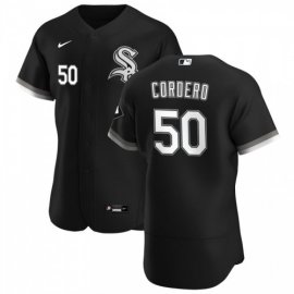 Chicago White Sox #50 Jimmy Cordero Mens Nike Black Alternate 2020 Authentic Player MLB Jersey