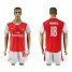 Arsenal #18 Monreal Champions League Home Soccer Club Jersey
