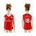 Womens Arsenal #18 Monreal Home Soccer Club Jersey