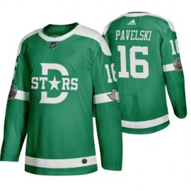 Adidas Dallas Stars #16 Joe Pavelski Mens Green 2020 Winter Classic Retro NHL Jersey