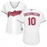Cleveland Indians #10 Edwin Encarnacion White Home Womens Stitched MLB Jersey