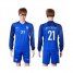 France #21 Koscielny Home Long Sleeves Soccer Country Jersey