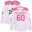 Adidas Dallas Stars #60 Ty Dellandrea White/Pink Authentic Fashion Womens Stitched NHL Jersey