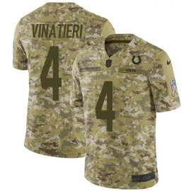 Nike Indianapolis Colts #4 Adam Vinatieri Camo Mens Stitched NFL Limited 2018 Salute To Service Jersey