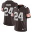 Cleveland Browns #24 Nick Chubb Mens Nike Brown 2020 Vapor Limited Jersey