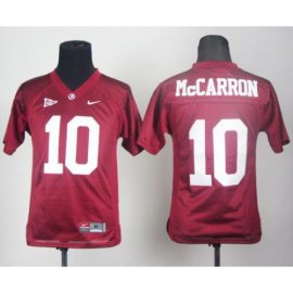 Kids Alabama Crimson Tide 10# AJ McCarron Crimson College Football Jersey