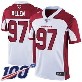 Nike Arizona Cardinals #97 Zach Allen White Mens Stitched NFL 100th Season Vapor Limited Jersey