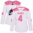 Adidas Colorado Avalanche #4 Tyson Barrie White/Pink Authentic Fashion Womens Stitched NHL Jersey