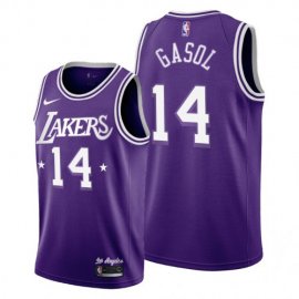 Los Angeles Los Angeles Lakers #14 Marc Gasol Mens 2021-22 City Edition Purple NBA Jersey Mens