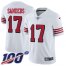 Nike San Francisco 49ers #17 Emmanuel Sanders White Rush Youth Stitched NFL Limited 100th Season Jersey