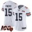 Nike Chicago Bears #15 Eddy Pineiro White Alternate Womens Stitched NFL Vapor Untouchable Limited 100th Season Jersey