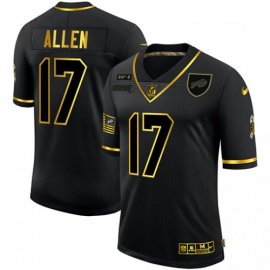 Buffalo Buffalo Bills #17 Josh Allen Mens Nike 2020 Salute To Service Golden Limited NFL Jersey Black