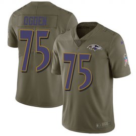 Nike Baltimore Ravens #75 Jonathan Ogden Olive Mens Stitched NFL Limited 2017 Salute To Service Jersey