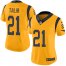 Nike Los Angeles Rams #21 Aqib Talib Gold Womens Stitched NFL Limited Rush Jersey