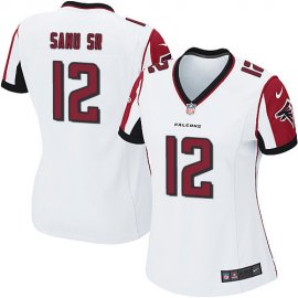 Nike Atlanta Falcons #12 Mohamed Sanu Sr White Womens Stitched NFL Elite Jersey