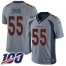Nike Denver Broncos #55 Bradley Chubb Gray Mens Stitched NFL Limited Inverted Legend 100th Season Jersey