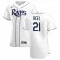 Tampa Bay Rays #21 Cody Reed Mens Nike White Home 2020 Authentic Player MLB Jersey