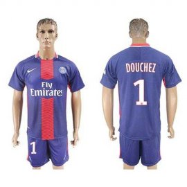 Paris Saint-Germain #1 Douchez Home Soccer Club Jersey