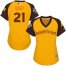 Oakland Athletics #21 Stephen Vogt Gold 2016 All-Star American League Womens Stitched MLB Jersey