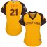 Oakland Athletics #21 Stephen Vogt Gold 2016 All-Star American League Womens Stitched MLB Jersey