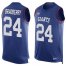 Nike New York Giants #24 James Bradberry Royal Blue Team Color Mens Stitched NFL Limited Tank Top Jersey