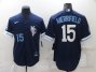 Royals 15 Whit Merrifield Navy Nike 2022 City Connect Cool Base Jerseys