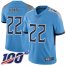 Nike Tennessee Titans #22 Derrick Henry Light Blue Alternate Mens Stitched NFL 100th Season Vapor Limited Jersey