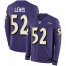 Nike Baltimore Ravens #52 Ray Lewis Purple Team Color Mens Stitched NFL Limited Therma Long Sleeve Jersey