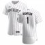 Colorado Rockies #1 Garrett Hampson Mens Nike White Home 2020 Authentic Player MLB Jersey