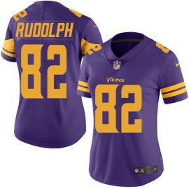 Nike Minnesota Vikings #82 Kyle Rudolph Purple Womens Stitched NFL Limited Rush Jersey