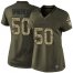 Nike Pittsburgh Steelers #50 Ryan Shazier Green Womens Stitched NFL Limited 2015 Salute to Service Jersey