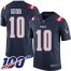 Nike New England Patriots #10 Josh Gordon Navy Blue Mens Stitched NFL Limited Rush 100th Season Jersey