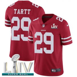 Nike San Francisco 49ers #29 Jaquiski Tartt Red Super Bowl LIV 2020 Team Color Mens Stitched NFL Vapor Untouchable Limited Jersey