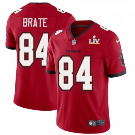 Tampa Bay Buccaneers #84 Cameron Brate Mens Super Bowl LV Bound Nike Red Vapor Limited Jersey